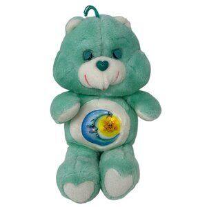 Vintage Care Bears Bedtime Bear Plush Green 1983 Kenner Retro Toy 13"